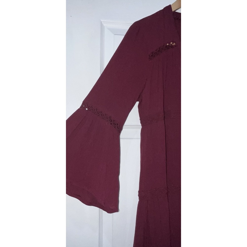Knox Rose‎ Women's Rayon Tiered Eyelet Midi Dress Size XS - Picture 5 of 9